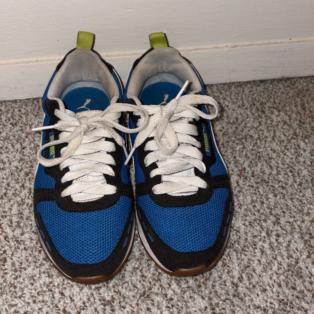 Slightly used Puma sneakers multi color. Cleaning out closet.